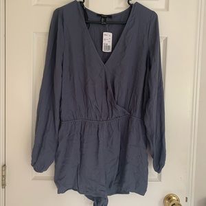 Forever 21 Dark Gray/Indigo Romper
